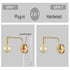 Edison Antique Brass Plug In Wall Sconces Set Of Two